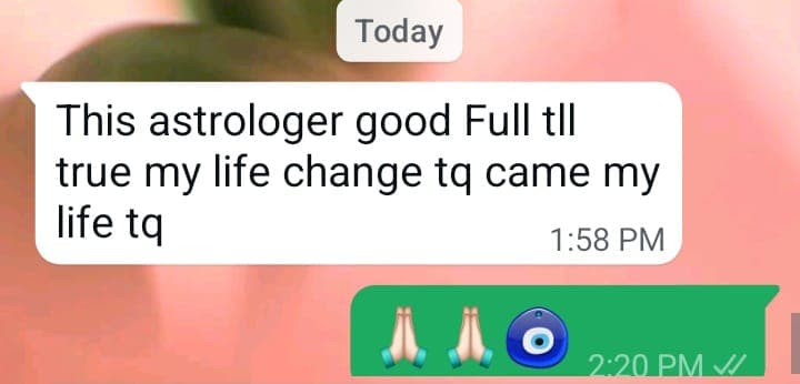 Client testimonial 1 — WhatsApp message to Mamta Pandey