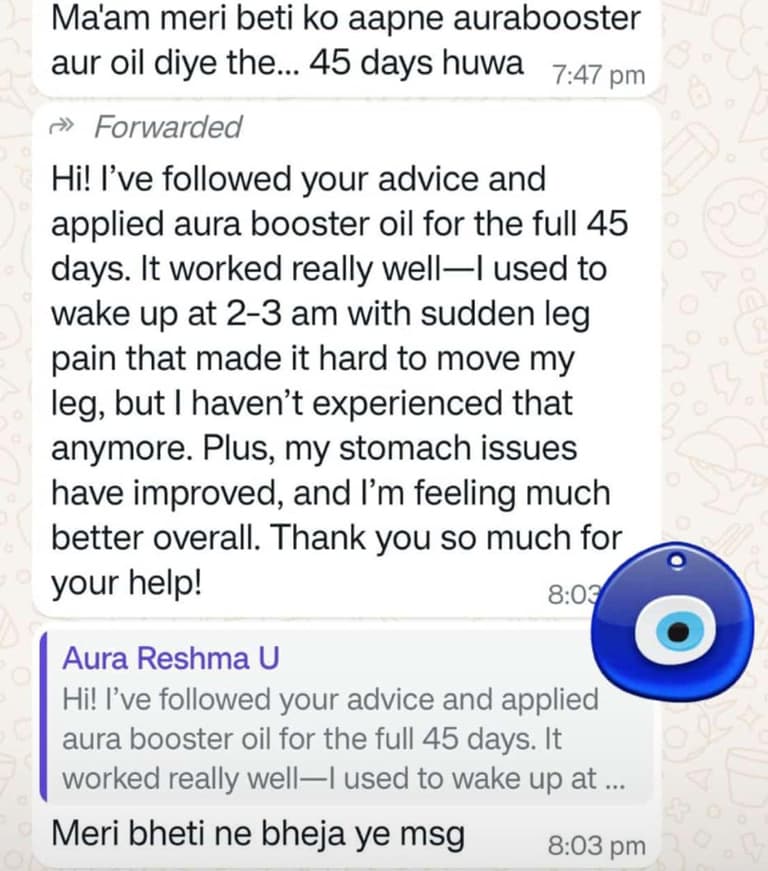 Client testimonial 24 — WhatsApp message to Mamta Pandey