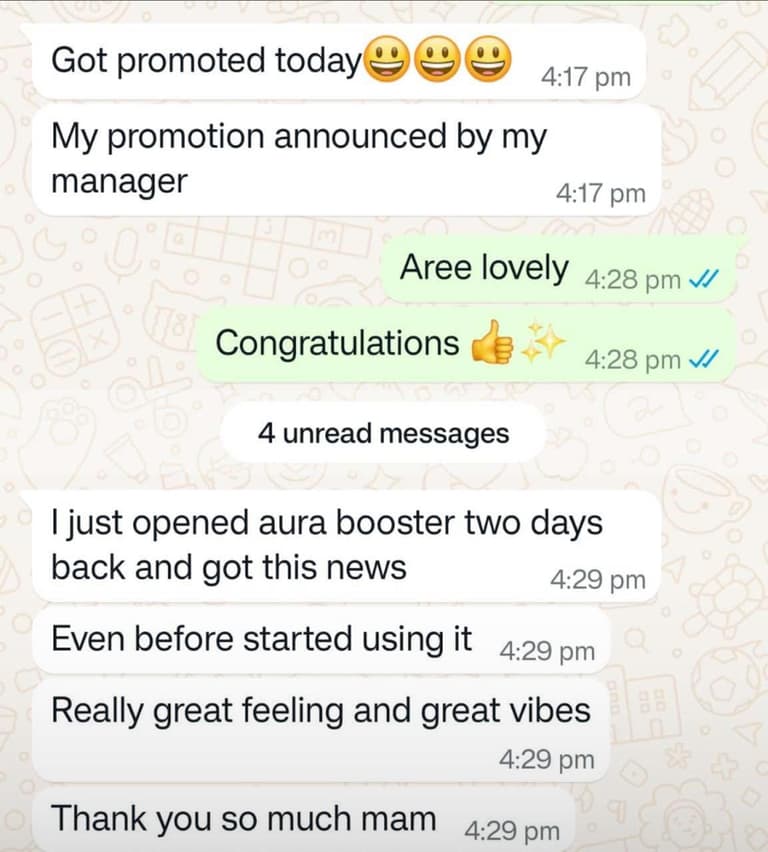 Client testimonial 26 — WhatsApp message to Mamta Pandey
