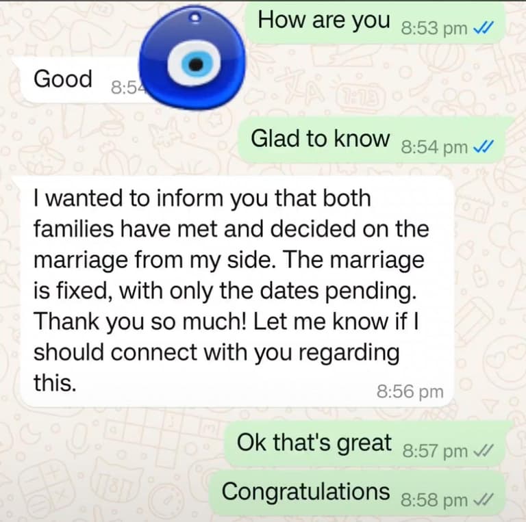 Client testimonial 35 — WhatsApp message to Mamta Pandey