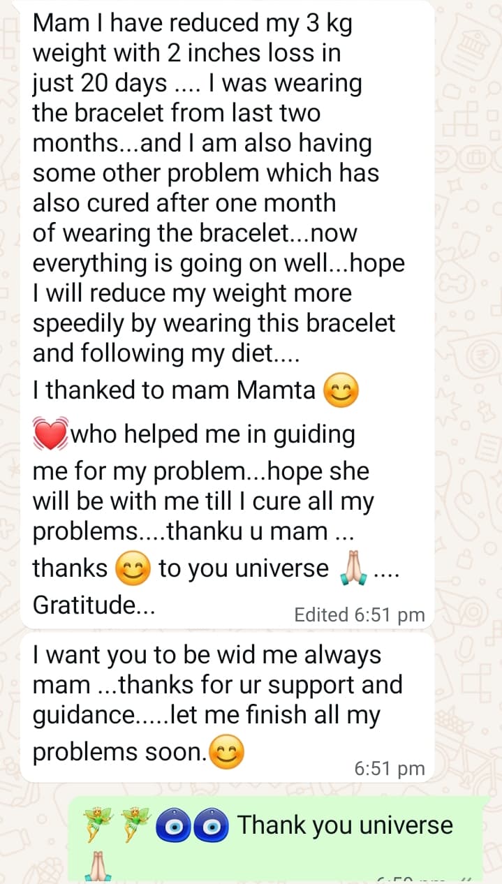 Client testimonial 38 — WhatsApp message to Mamta Pandey